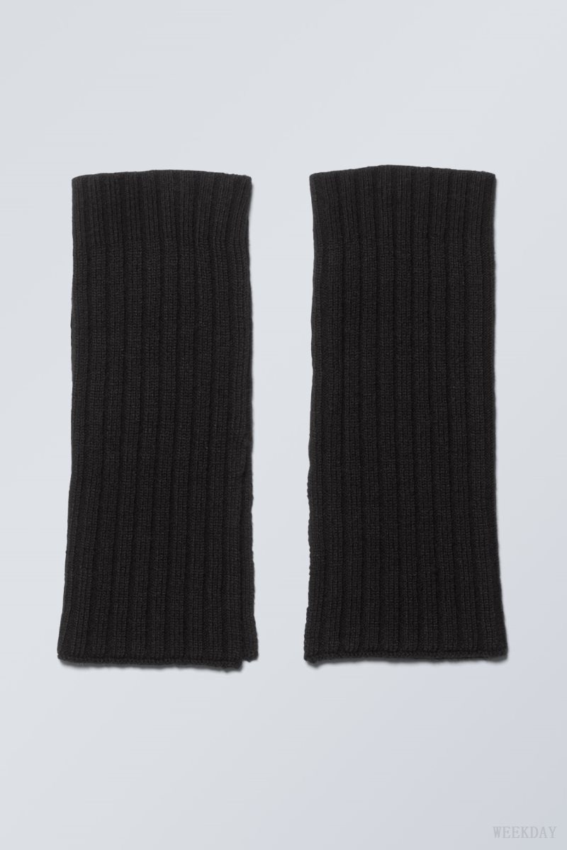 Black Weekday Short Leg Warmers | WVWT7662