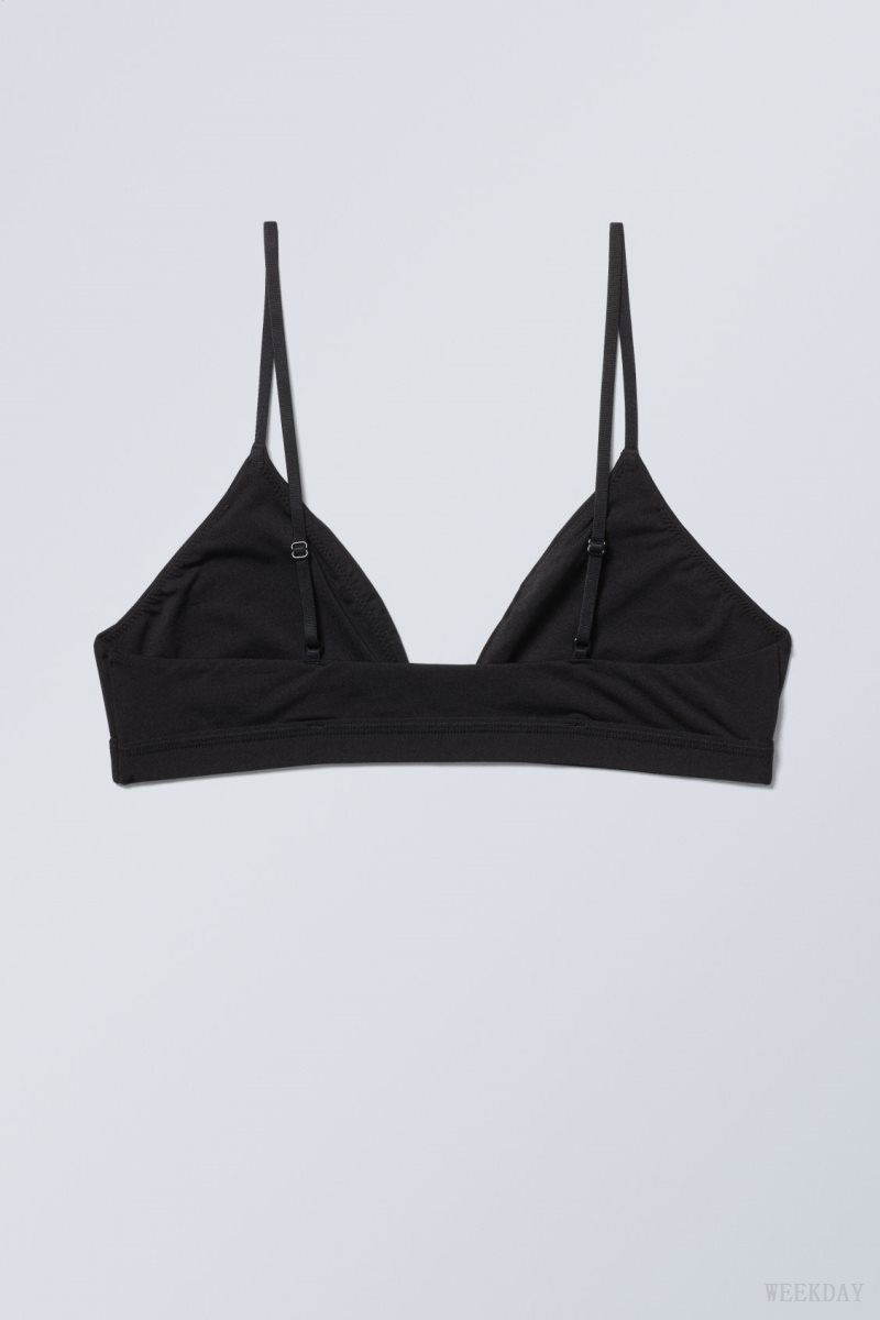 Black Weekday Soft Triangle Bralette Soul | APAF1156