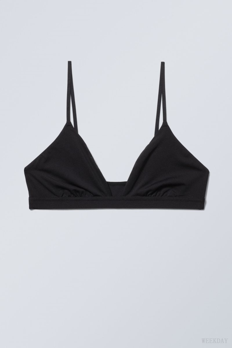 Black Weekday Soft Triangle Bralette Soul | APAF1156