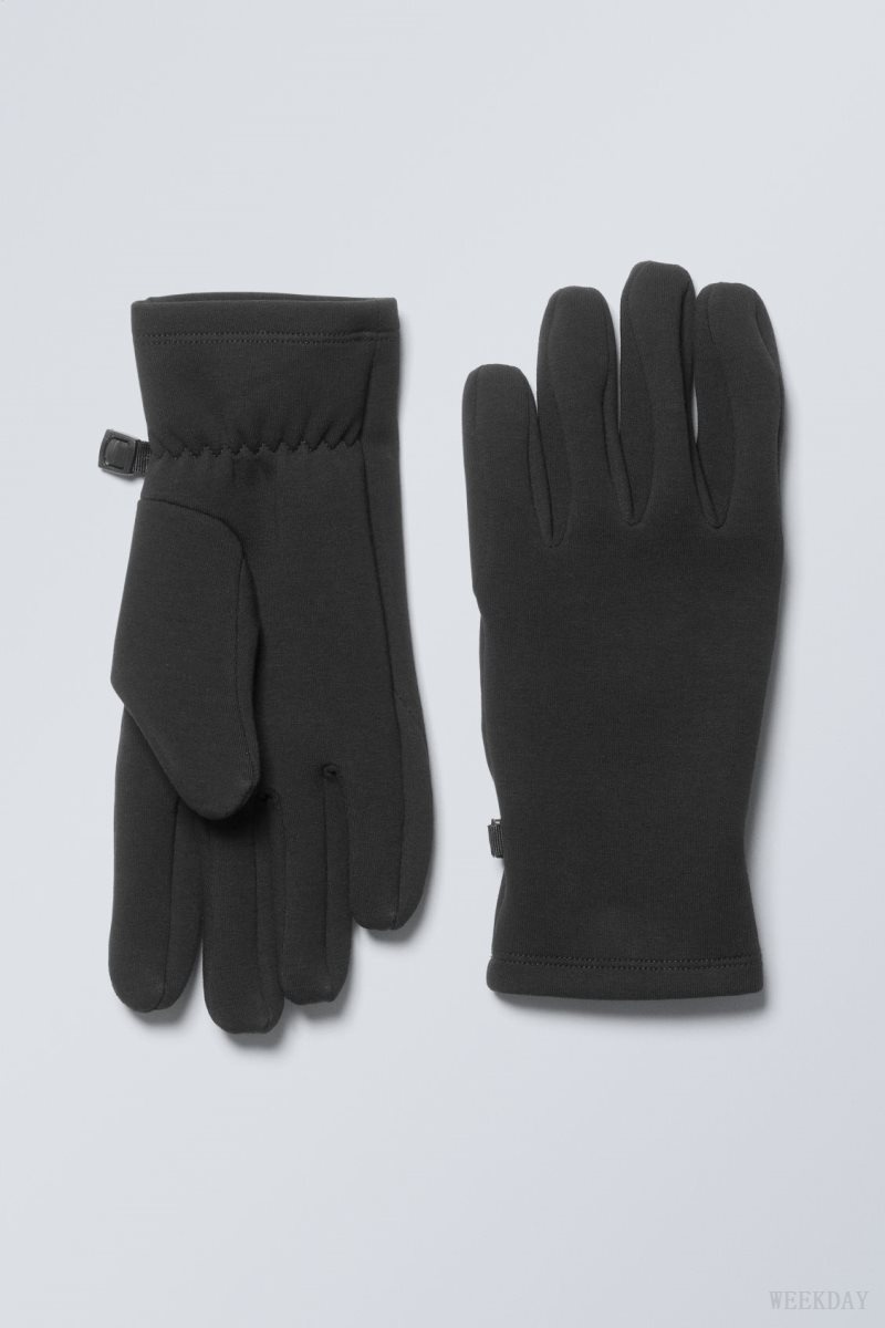 Black Weekday Sporty Gloves | WEGL7958