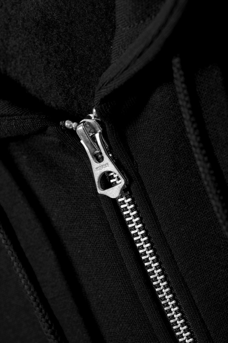 Black Weekday Standard Midweight Zip Hoodie | VSOH3179