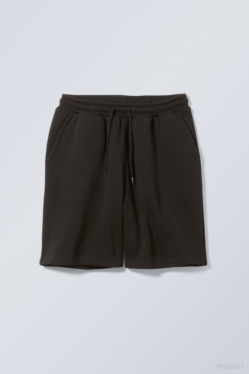 Black Weekday Standard Sweatshorts | ZDML9793