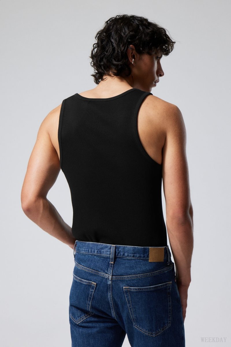 Black Weekday Standard Tank Top | XHEZ5046