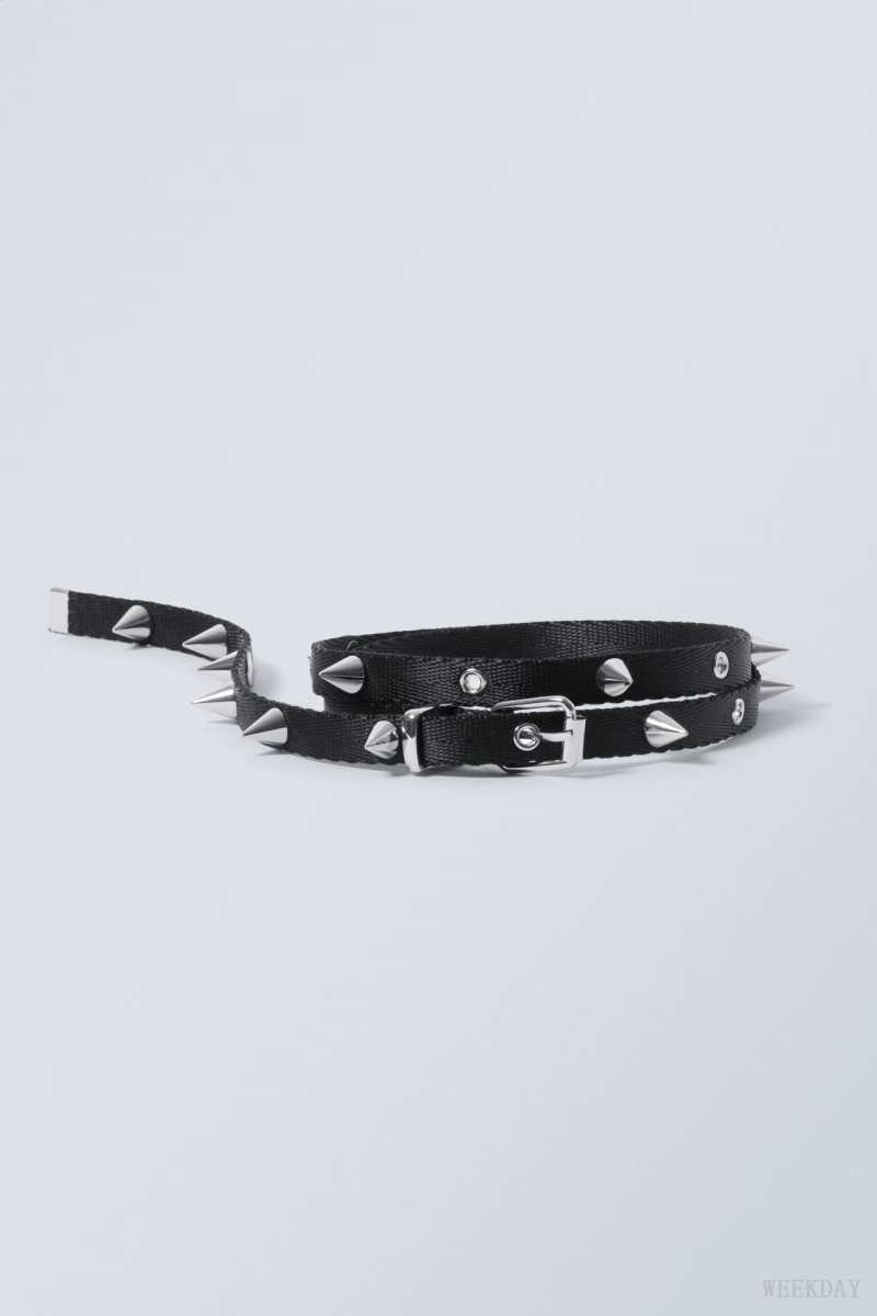 Black Weekday Stud Belt | JYMZ2821