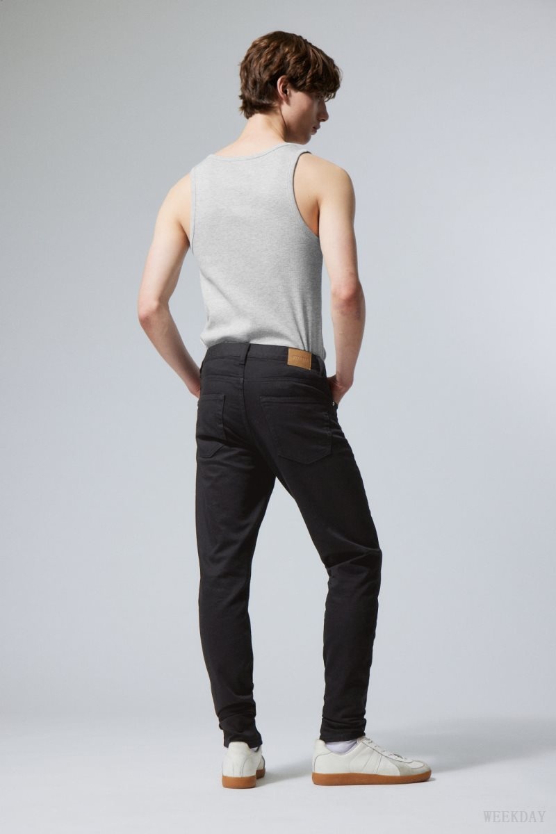 Black Weekday Sunday Slim Tapered Jeans | LPHE0494