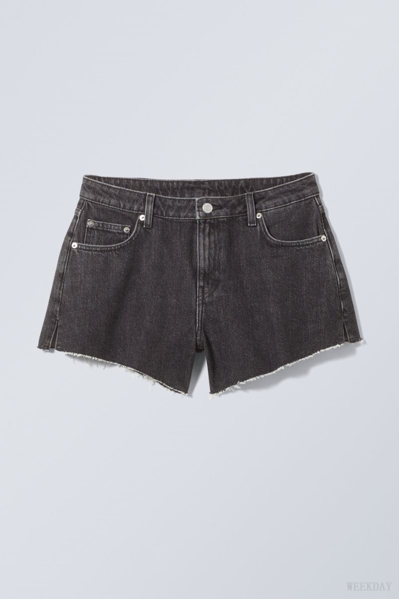 Black Weekday Swift Denim Shorts | XGII9320