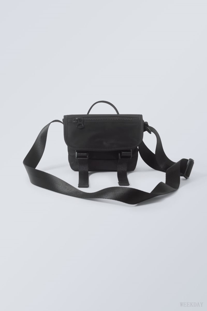 Black Weekday Tiny Messenger Bag | CHWX9843