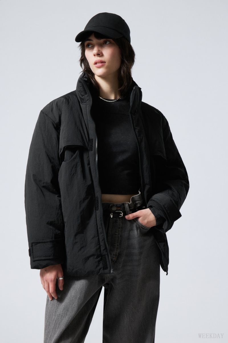 Black Weekday Windy Jacket | NEEC4550