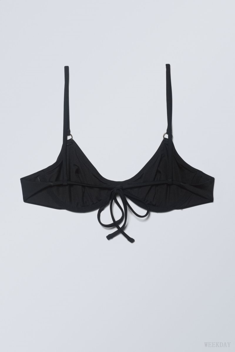 Black Weekday Wire Bikini Top | YODJ0304