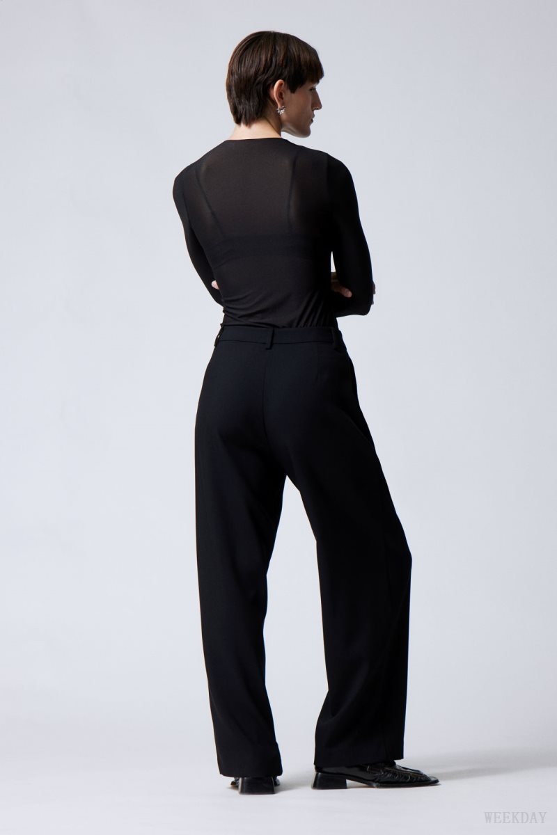 Black Weekday Zia Suit Trousers | CDTE4565