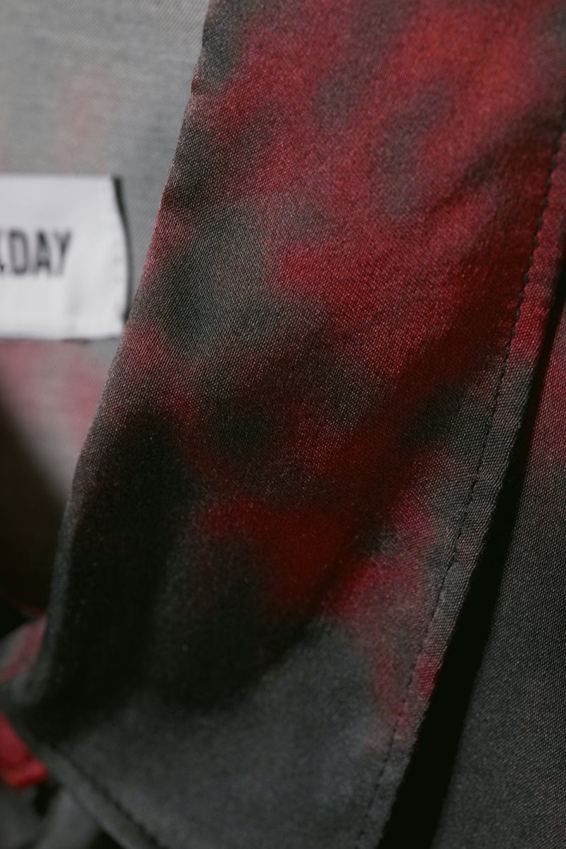 Black / Red Weekday Relaxed Boxy Printed Shirt | GCIA8586