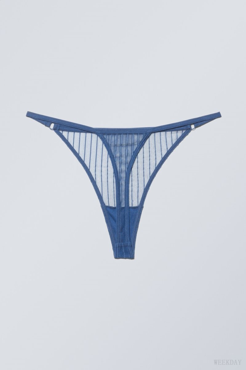 Blue Weekday 2-pack Zelda Lace Thong Thong | QEMA8438