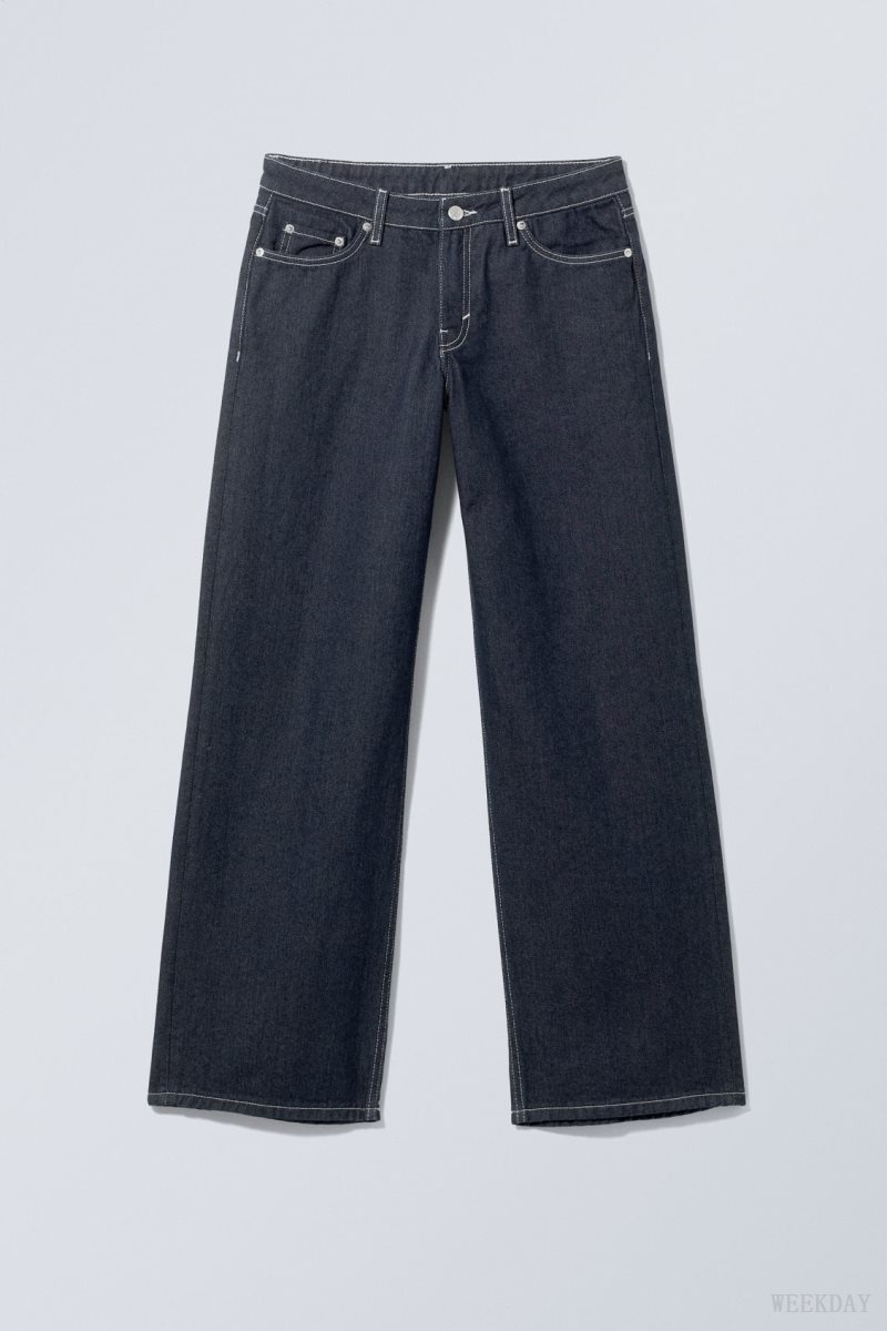 Blue Weekday Ample Low Loose Jeans | CJOW3816