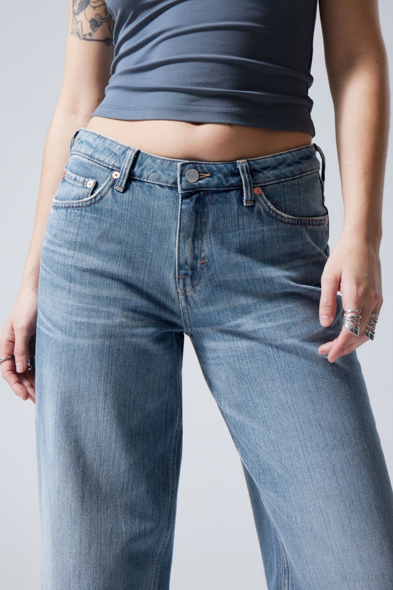 Blue Weekday Ample Low Loose Jeans | XAFV9258