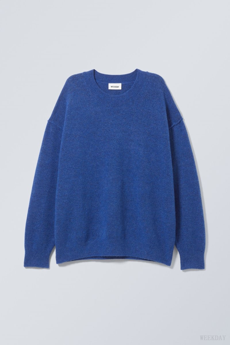 Blue Weekday Annie Knit Sweater | WNPW0756