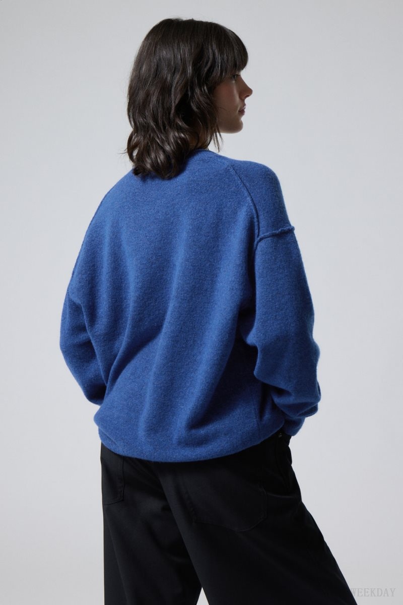 Blue Weekday Annie Knit Sweater | WNPW0756