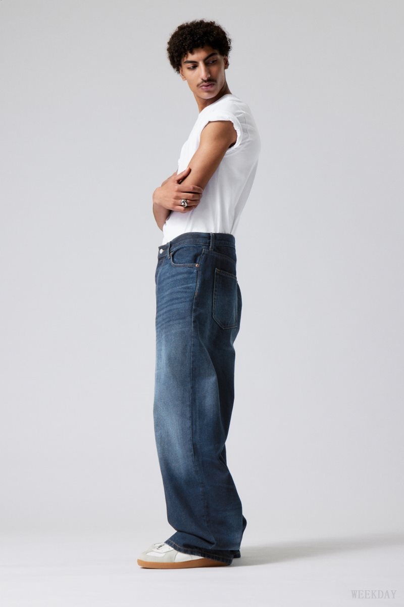 Blue Weekday Astro Loose Baggy Jeans | DJJK0554