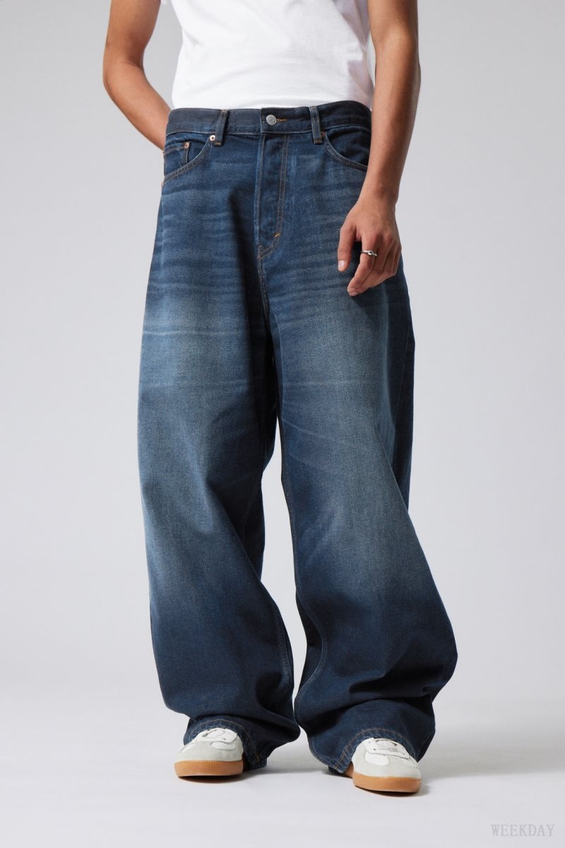 Blue Weekday Astro Loose Baggy Jeans | DJJK0554