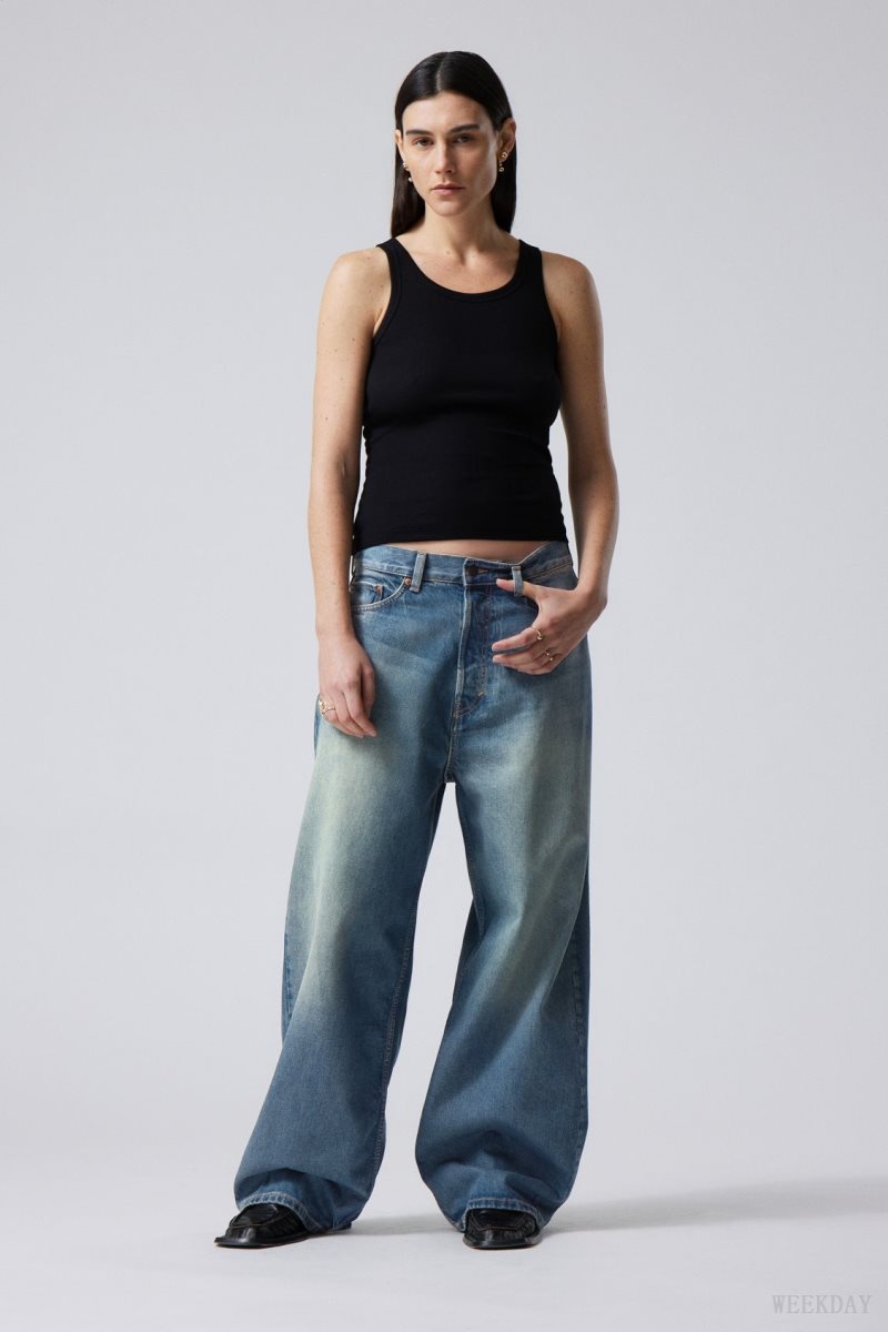 Blue Weekday Astro Loose Baggy Jeans | EMED2722