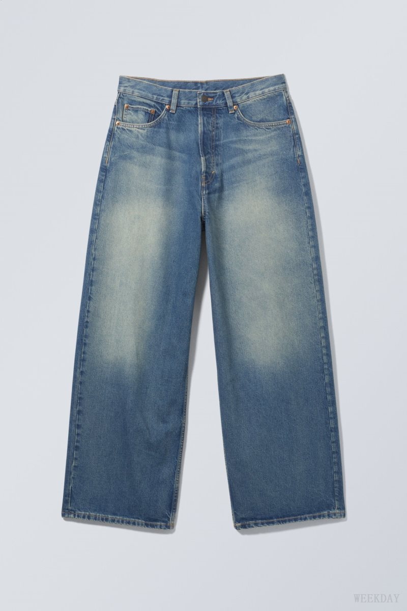 Blue Weekday Astro Loose Baggy Jeans | EMED2722