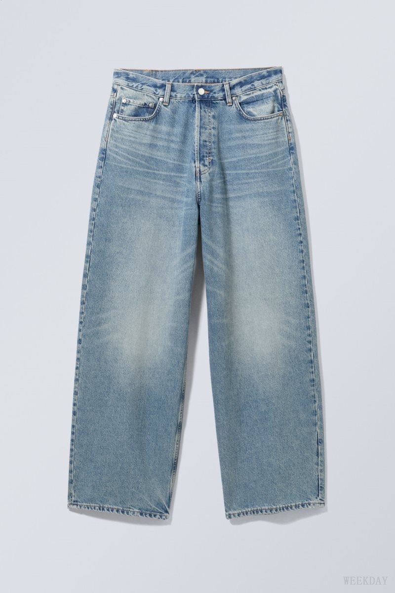 Blue Weekday Astro Loose Baggy Jeans | TBYK6663