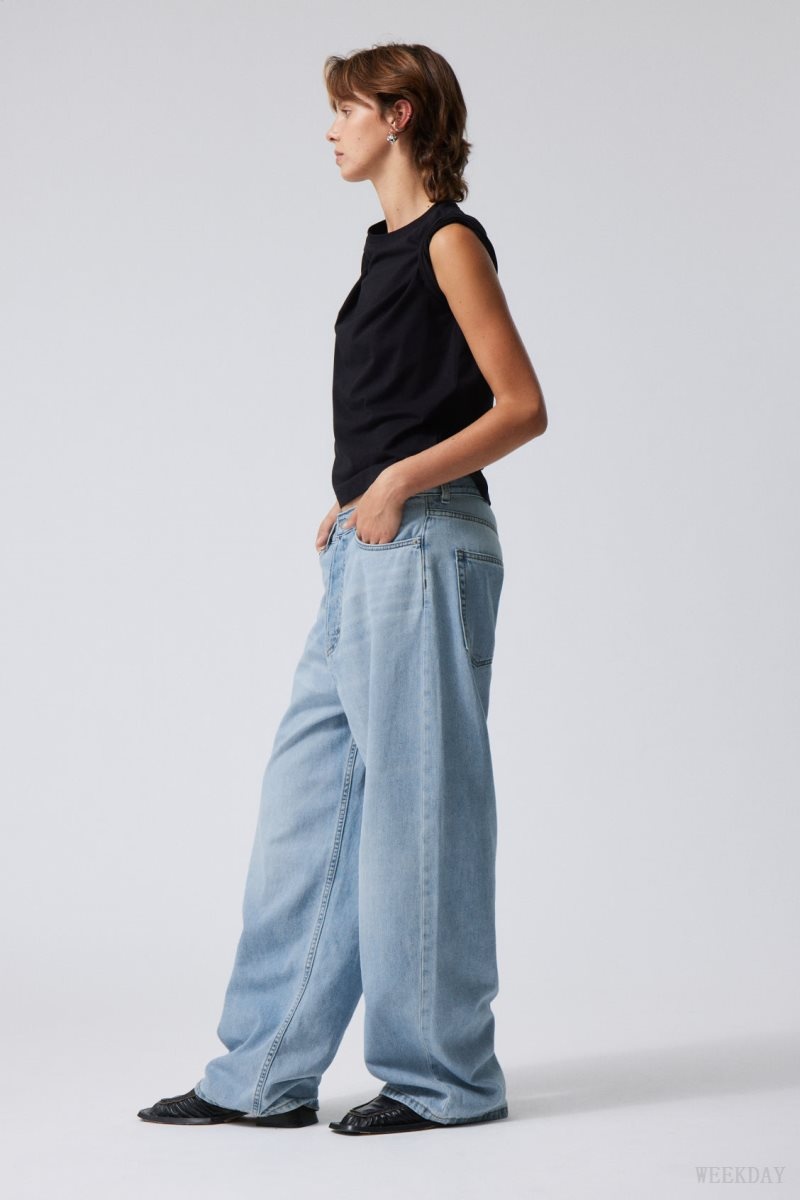 Blue Weekday Astro Loose Baggy Jeans | YOSS8540