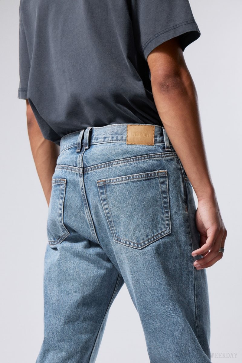 Blue Weekday Barrel Relaxed Tapered Jeans | LHCH2351