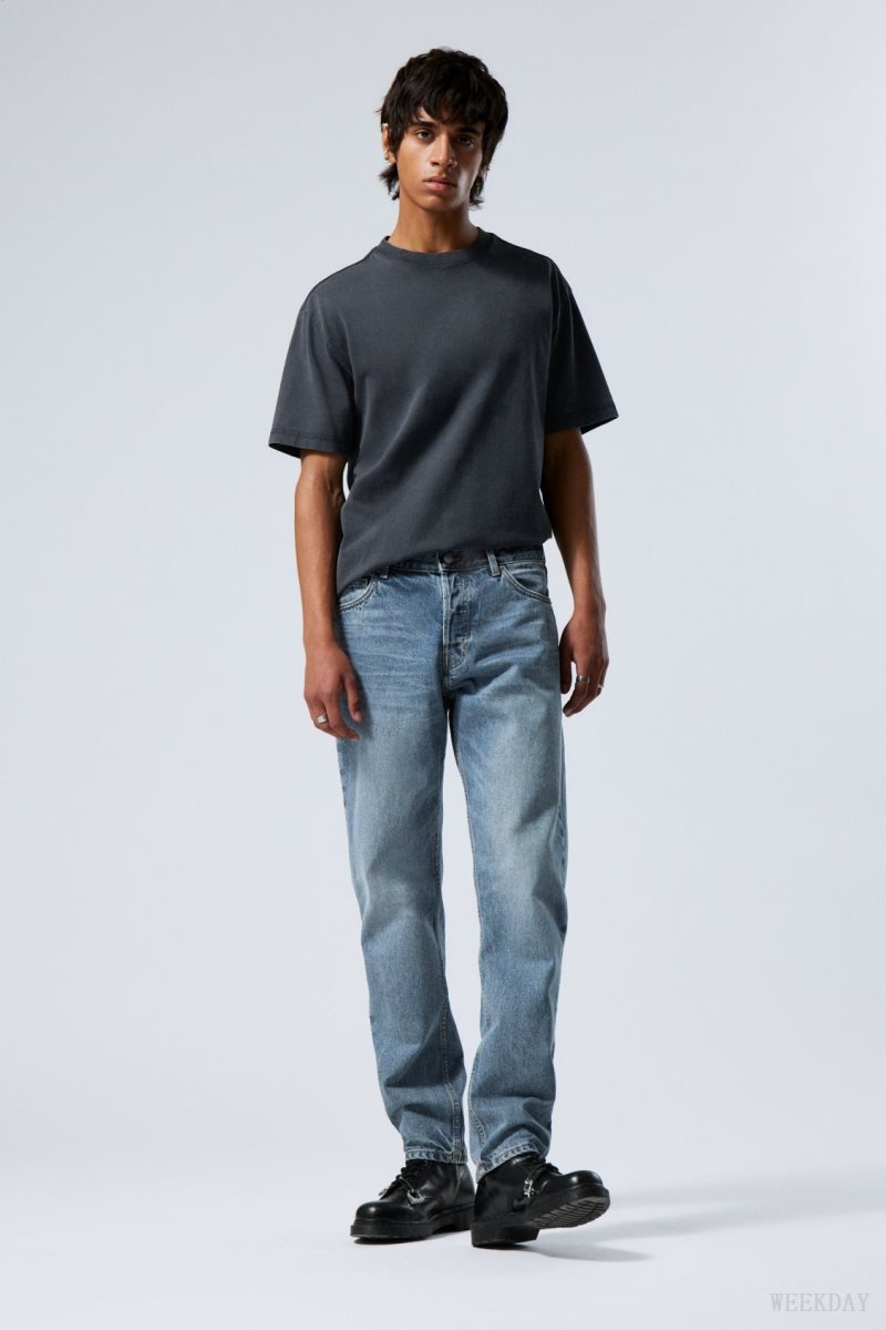 Blue Weekday Barrel Relaxed Tapered Jeans | LHCH2351