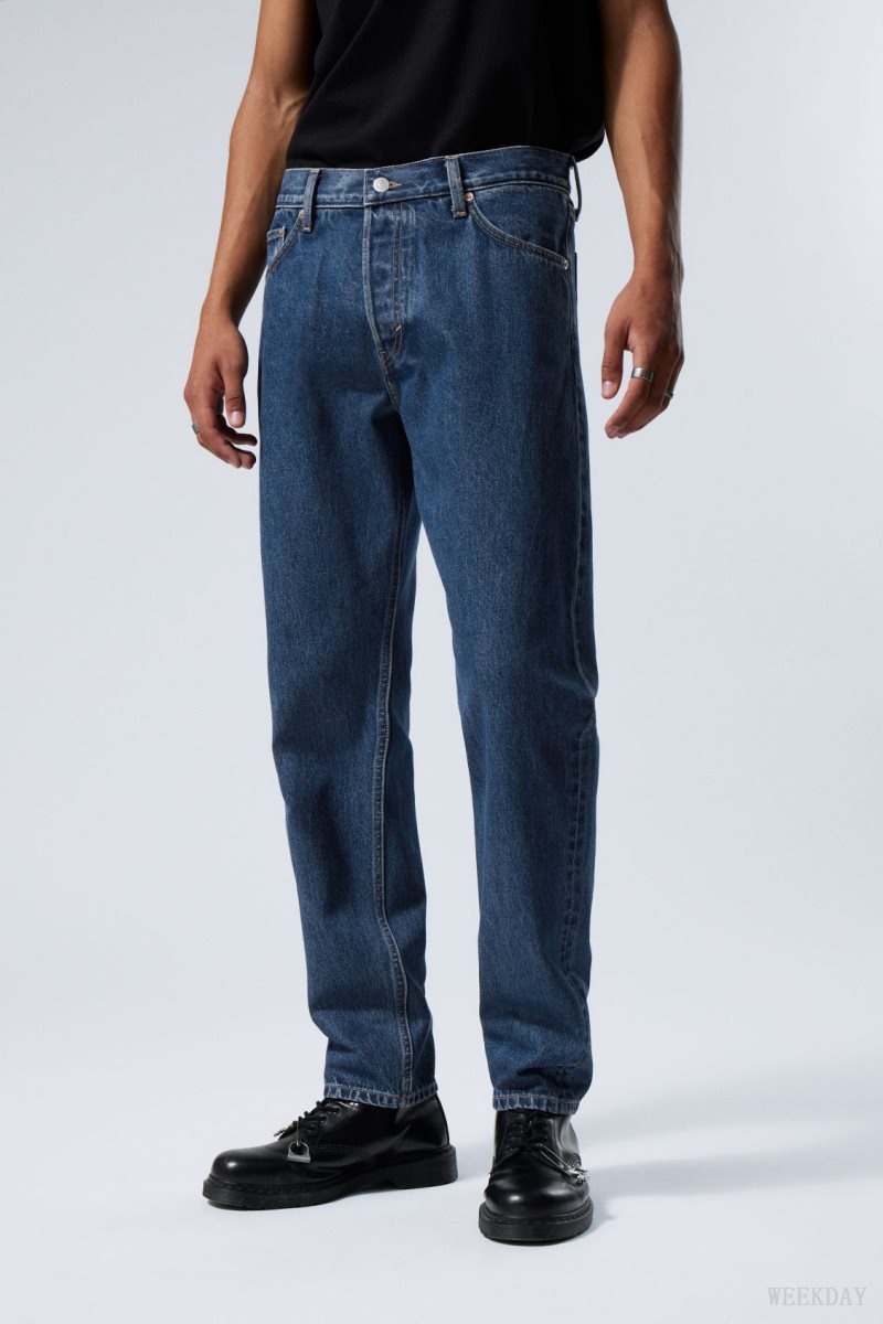 Blue Weekday Barrel Relaxed Tapered Jeans | DSXV8465