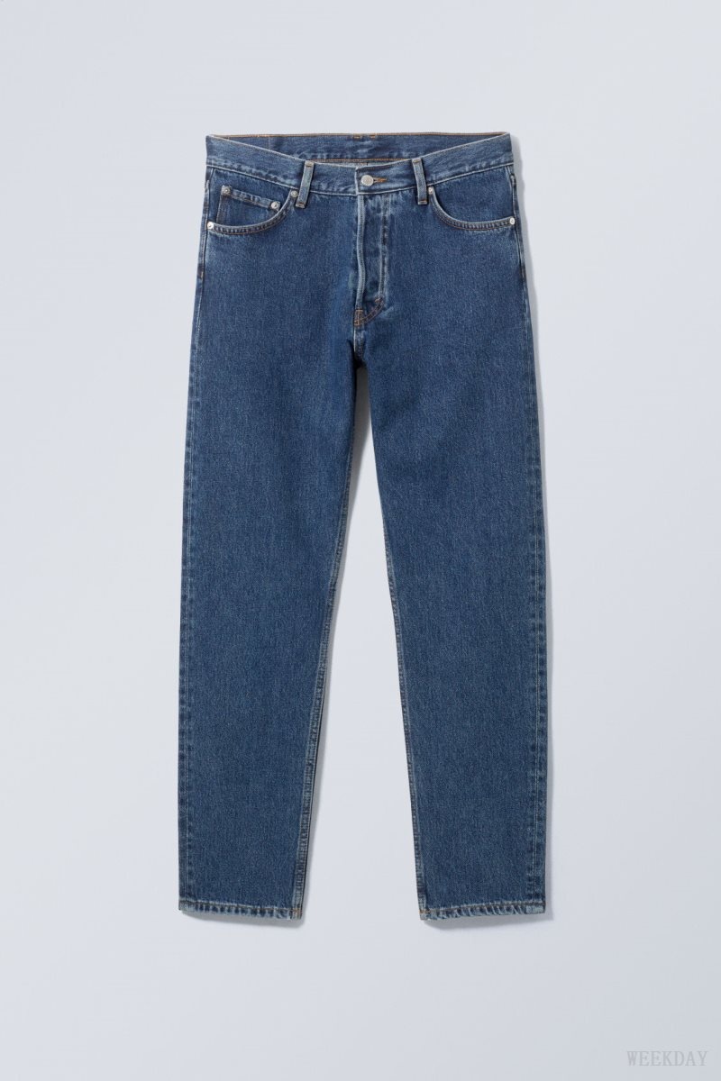 Blue Weekday Barrel Relaxed Tapered Jeans | DSXV8465