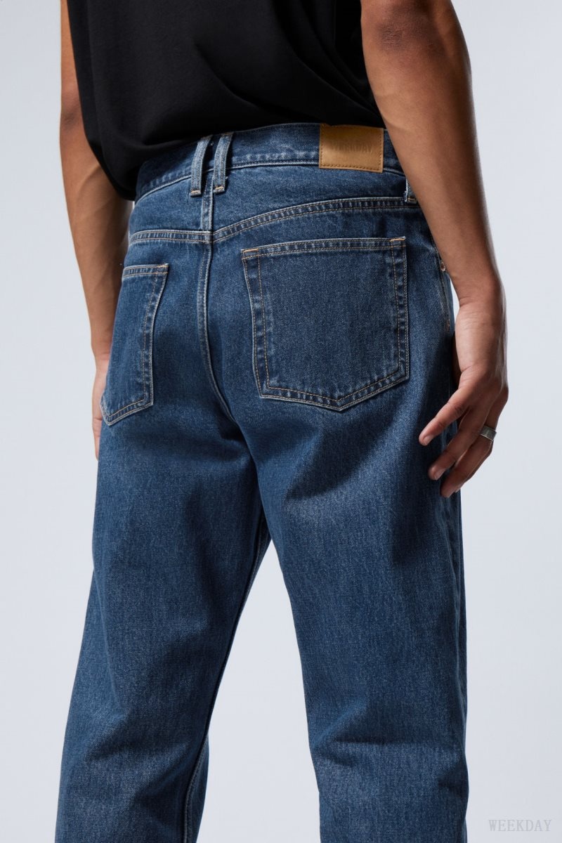 Blue Weekday Barrel Relaxed Tapered Jeans | DSXV8465