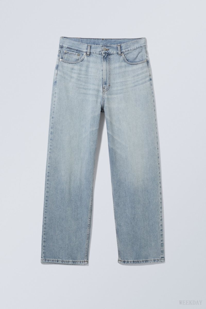 Blue Weekday Galaxy Loose Straight Jeans | GFUS2756