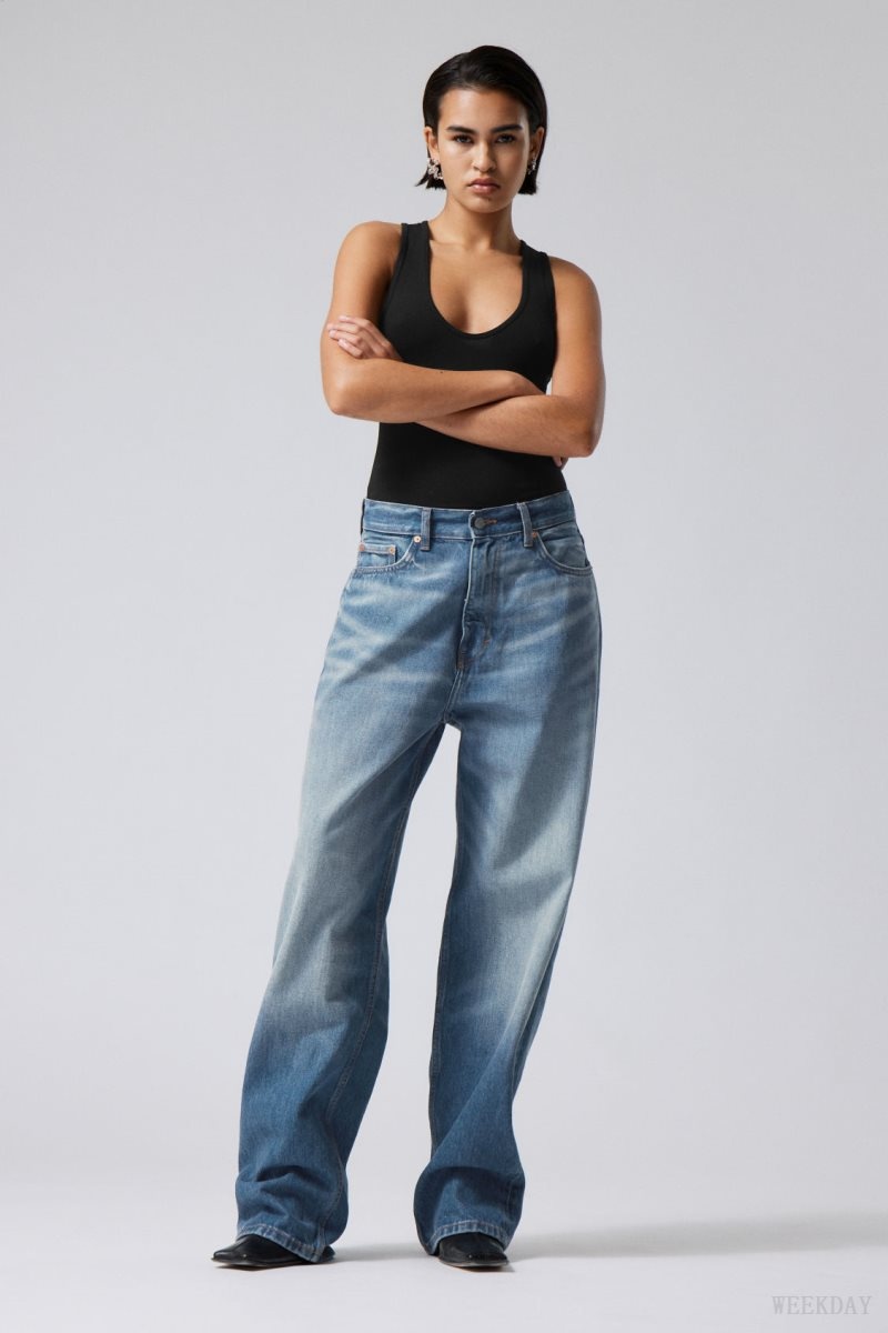 Blue Weekday Galaxy Loose Straight Jeans | BGBP4498