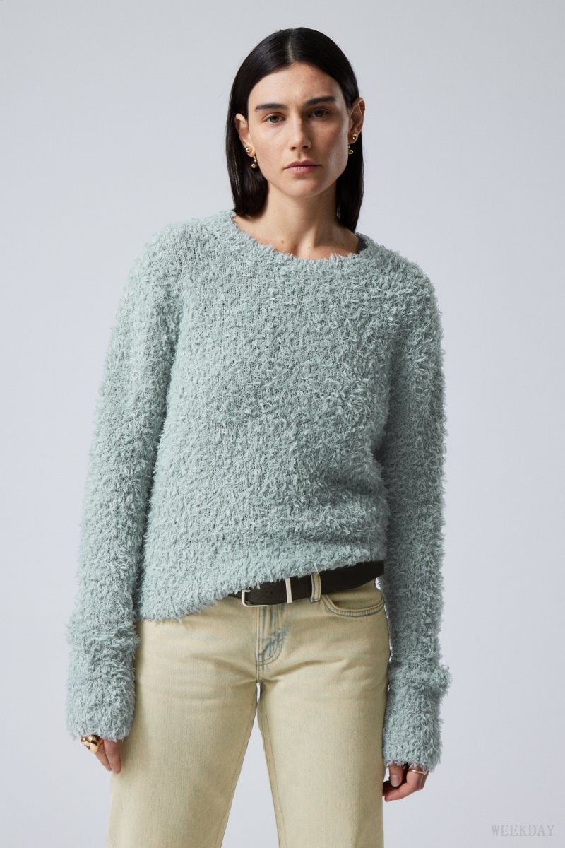 Blue Weekday Judi Hairy Sweater | HYOG2620