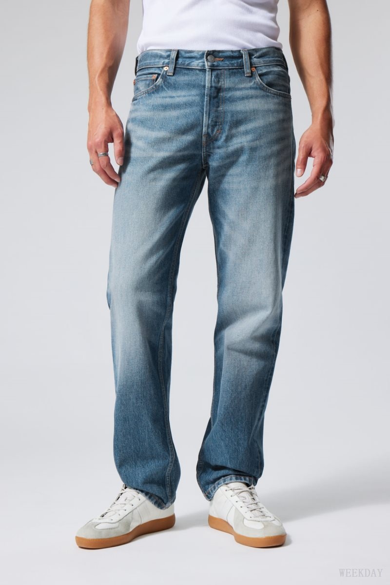 Blue Weekday Klean Regular Straight Jeans | NUOP7638