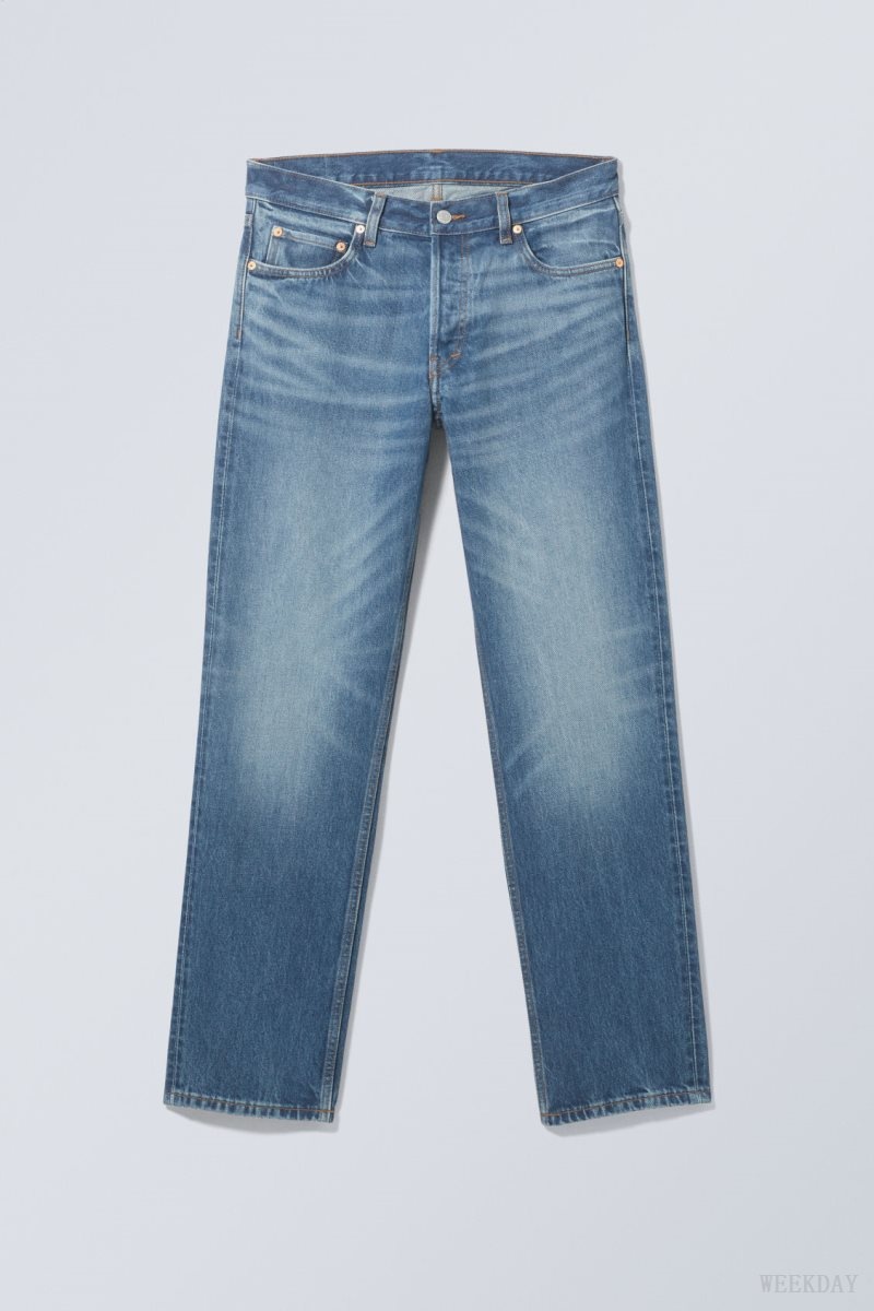 Blue Weekday Klean Regular Straight Jeans | NUOP7638