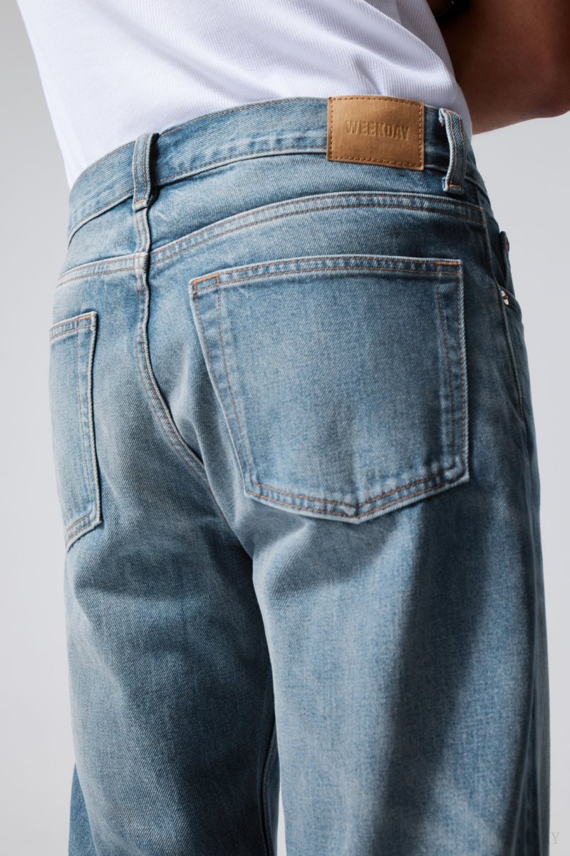 Blue Weekday Klean Regular Straight Jeans | NUOP7638