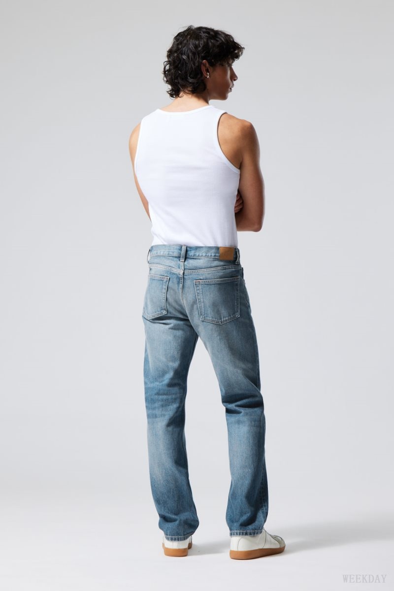 Blue Weekday Klean Regular Straight Jeans | NUOP7638