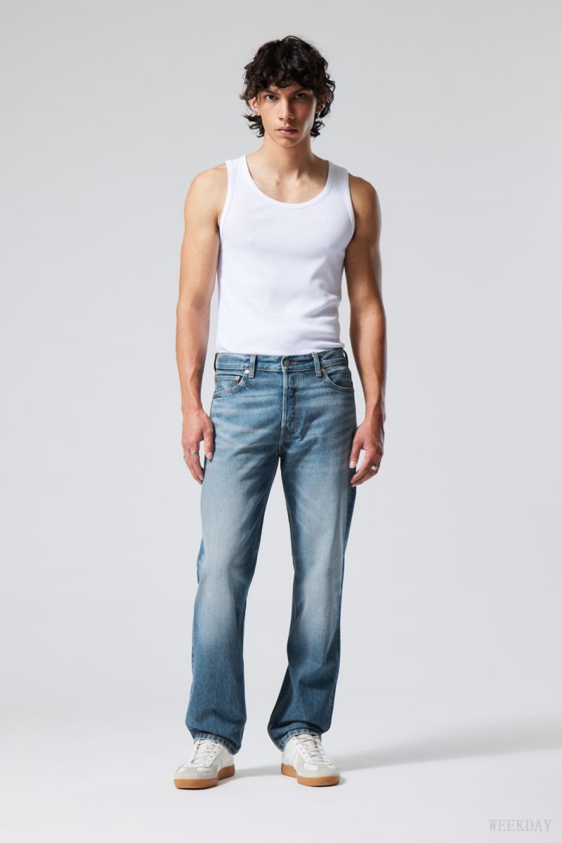 Blue Weekday Klean Regular Straight Jeans | NUOP7638