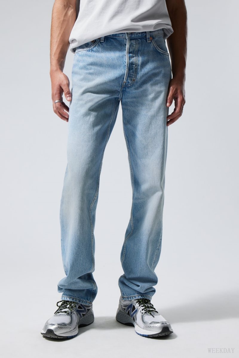 Blue Weekday Klean Regular Straight Jeans | NRTX2798