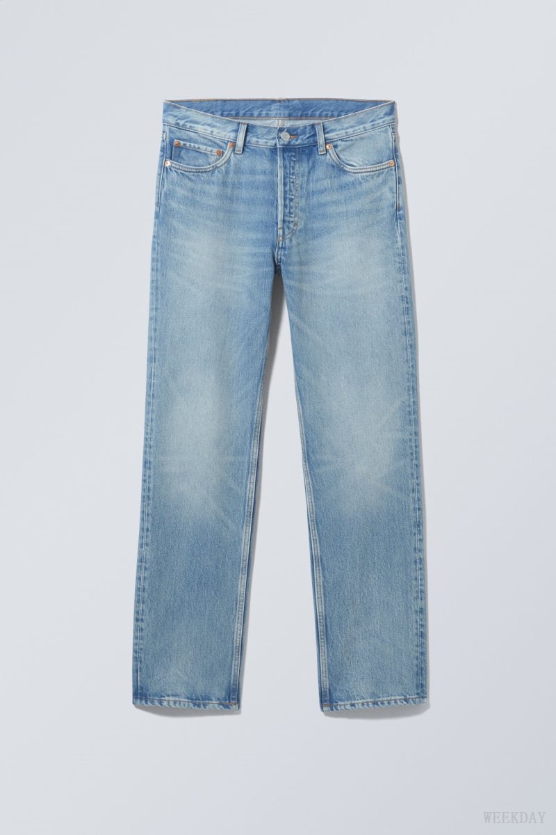 Blue Weekday Klean Regular Straight Jeans | NRTX2798