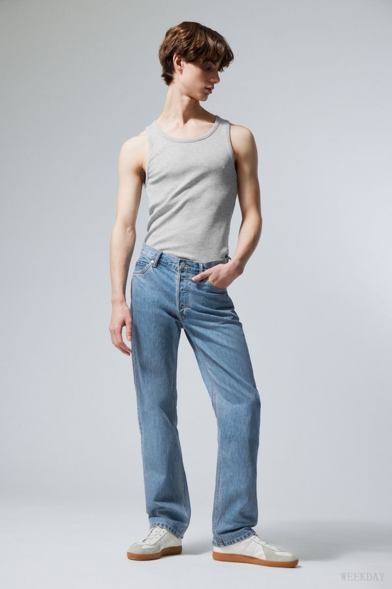 Blue Weekday Klean Regular Straight Jeans | PDRI6455