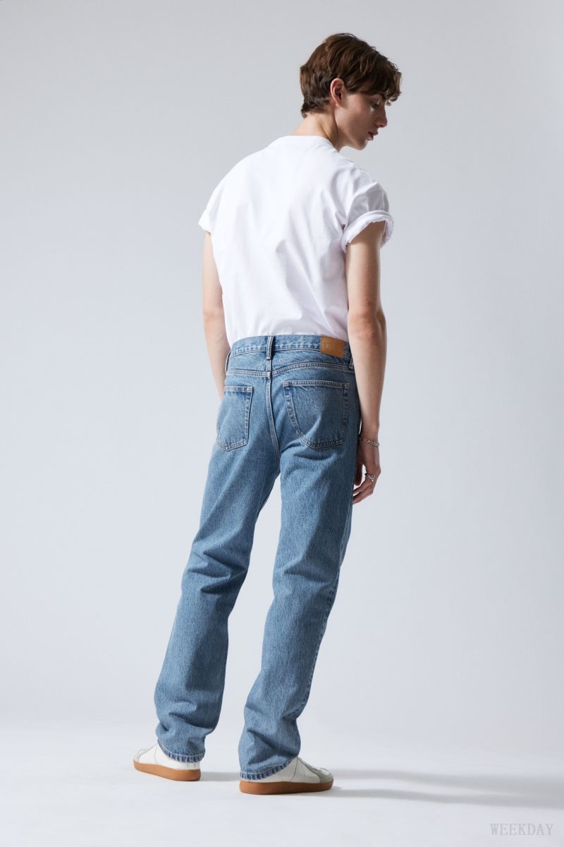 Blue Weekday Klean Regular Straight Jeans | PDRI6455