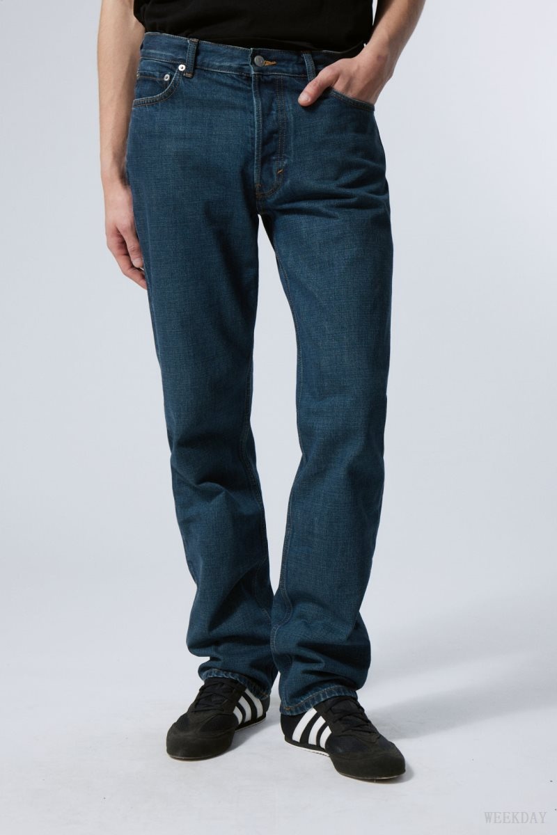 Blue Weekday Klean Regular Straight Jeans | NJUU7057