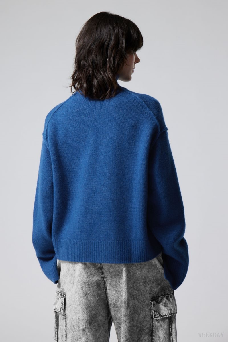 Blue Weekday Maggie Wool Turtleneck | MYNJ8534