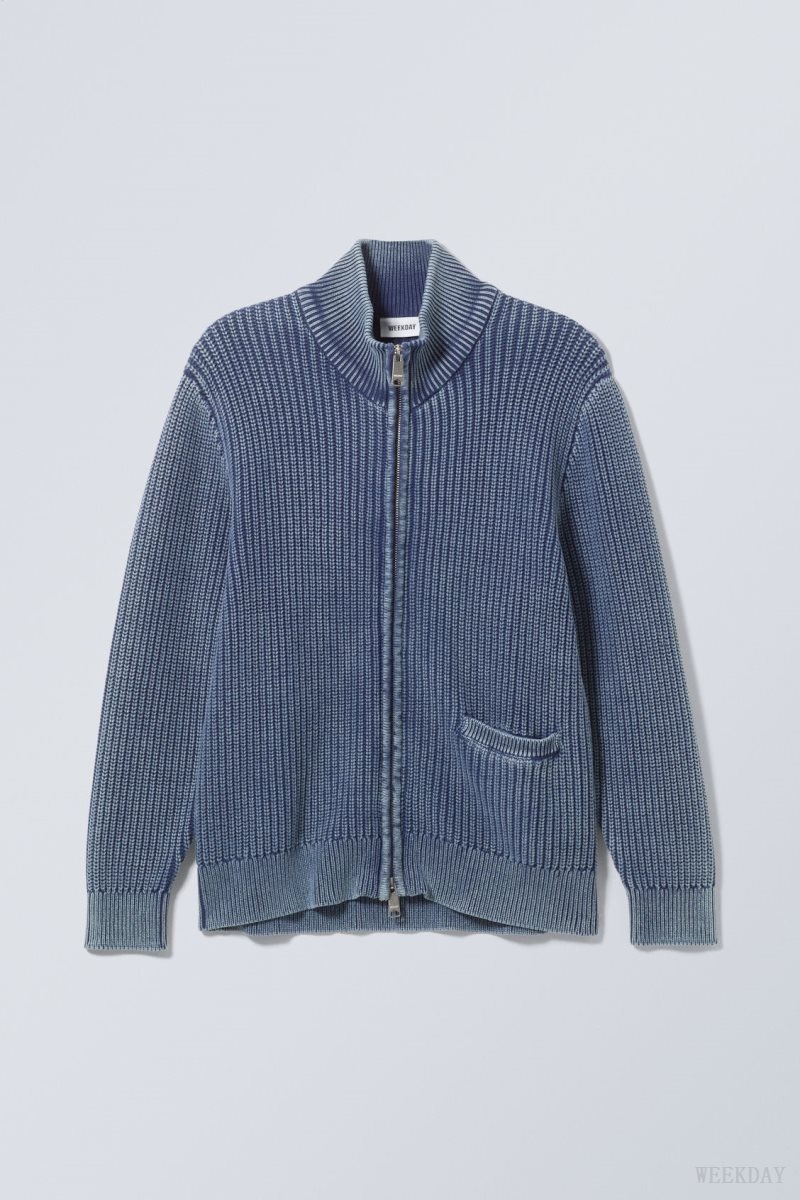 Blue Weekday Mattias Regular Cardigan | CVBK7655