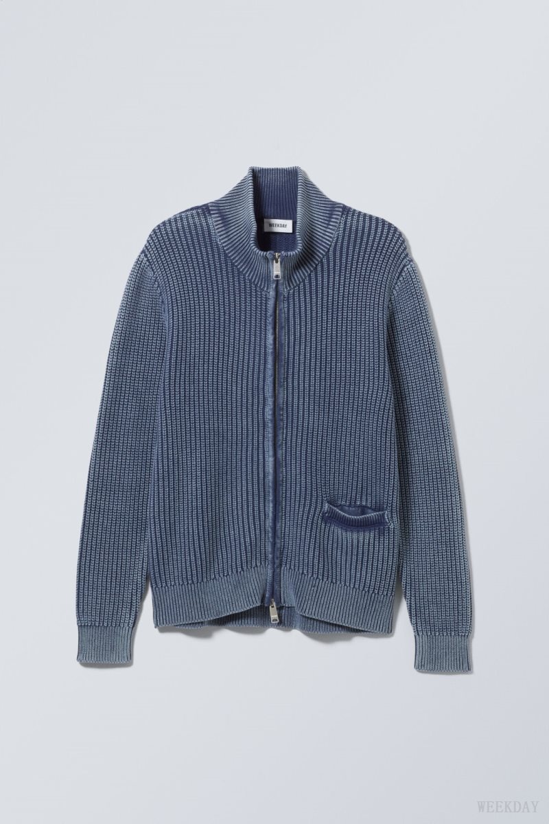 Blue Weekday Mattias Regular Cardigan | QICY0989