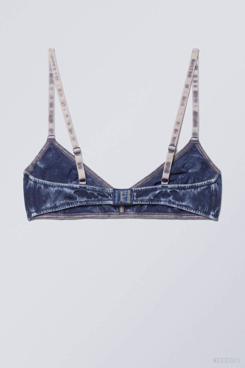 Blue Weekday Miley Washed Cotton Bra Bra | BHQX5988