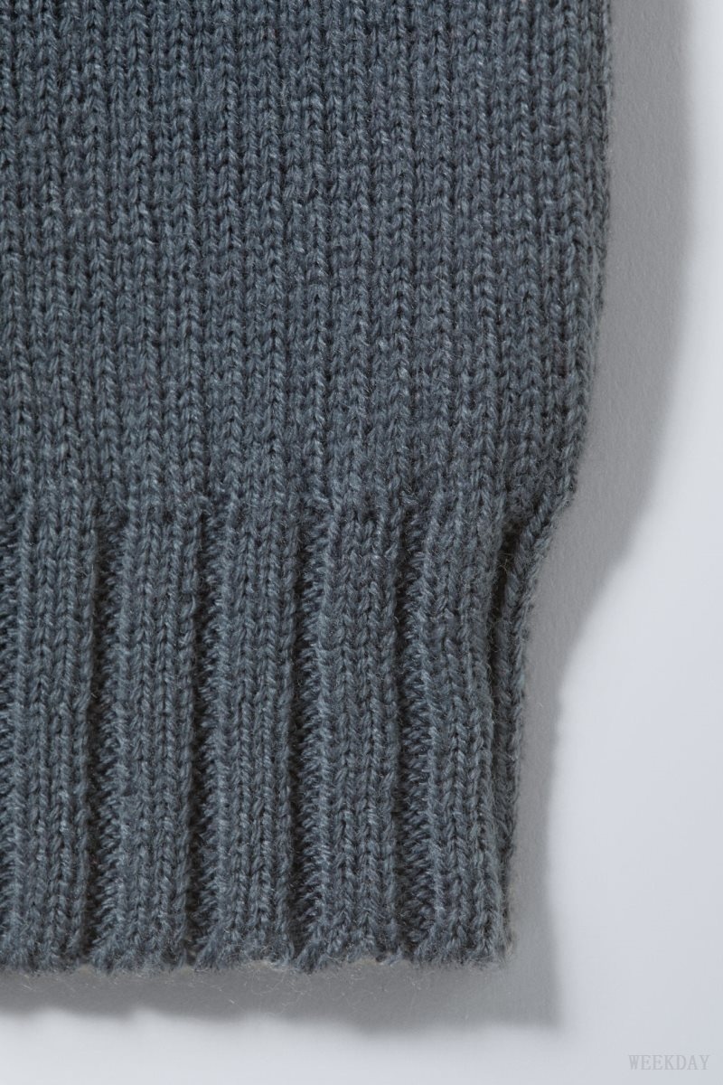 Blue Weekday Rib Knit Leg Warmers | FHAX0180