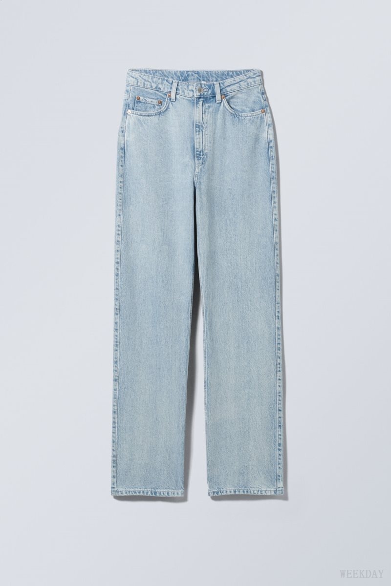 Blue Weekday Rowe Extra High Straight Jeans | ELTM5344